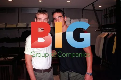 Kevin Richardson and brother at Versus Boutique in Milan
