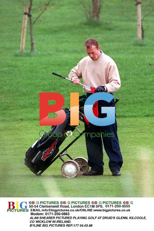Alan Shearer Playing Golf in Ireland