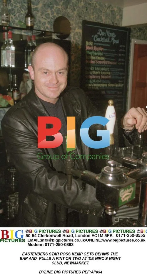 Ross Kemp Pulls Pints at De Niro's Nightclub