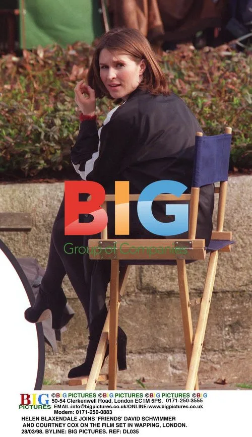 HELEN BLAXENDALE on 'FRIENDS' film set in Wapping