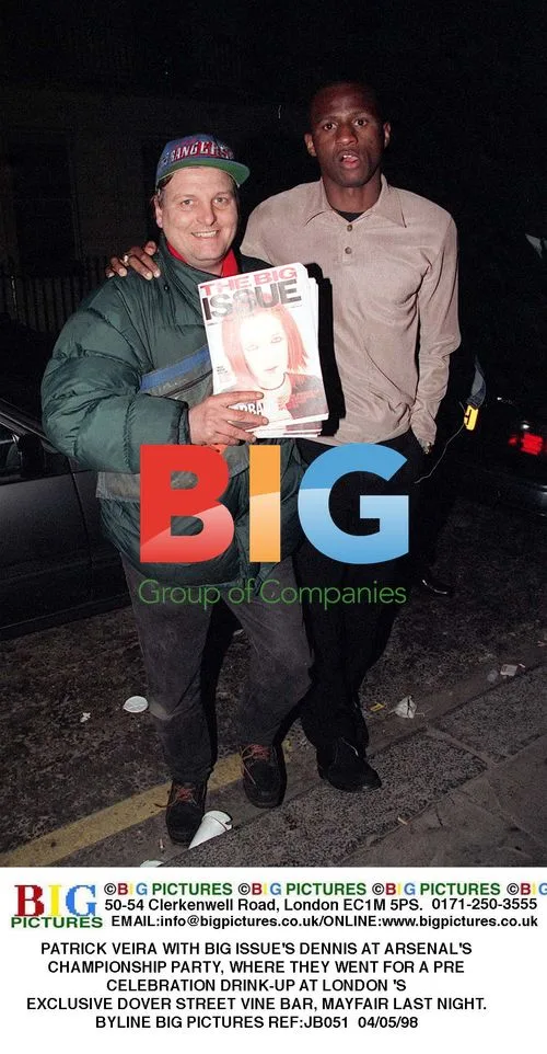 Patrick Veira and Dennis at Arsenal party