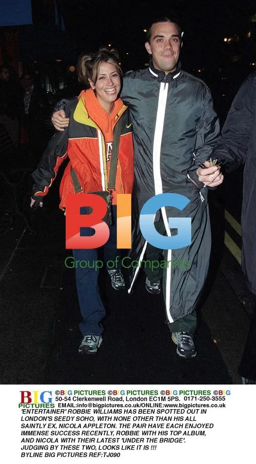 Robbie Williams and Nicola Appleton Spotted in Soho