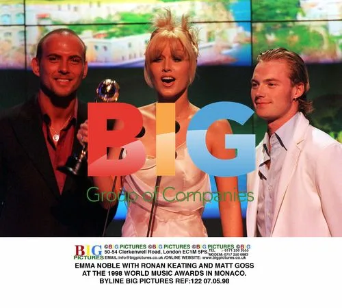 EMMA NOBLE WITH RONAN KEATING AND MATT GOSS