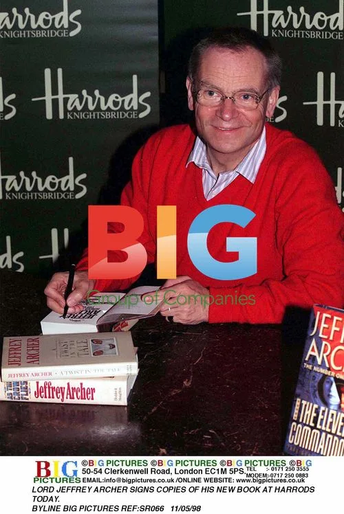 LORD JEFFREY ARCHER SIGNS BOOKS AT HARRODS