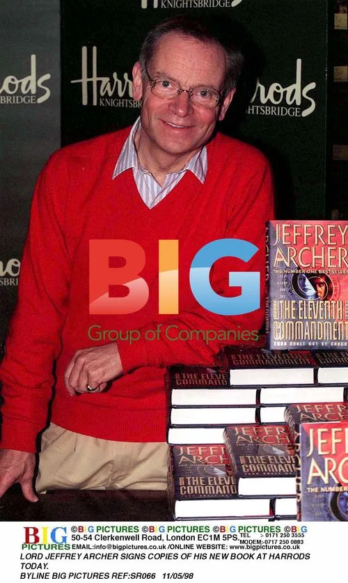 LORD JEFFREY ARCHER signs book at Harrods