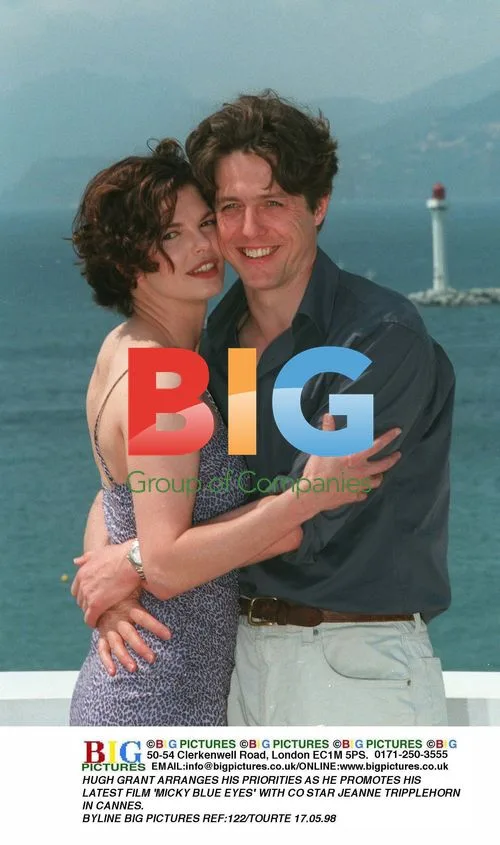 HUGH GRANT & JEANNE TRIPPLEHORN PROMOTE MICKY BLUE EYES