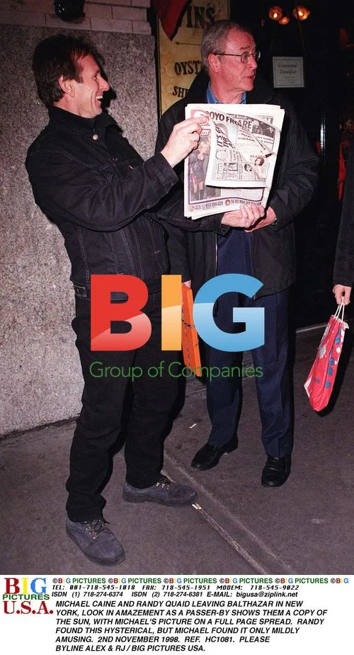 Michael Caine and Randy Quaid in New York