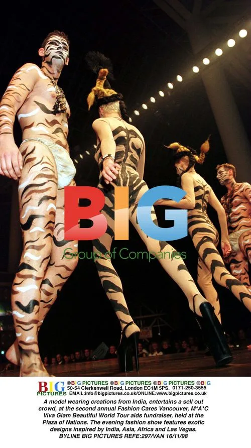Model Wears Indian Designs at Fashion Cares Vancouver
