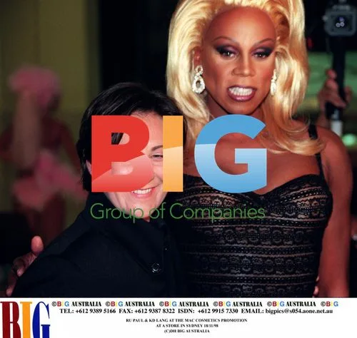 RuPaul and k.d. lang at MAC Cosmetics event