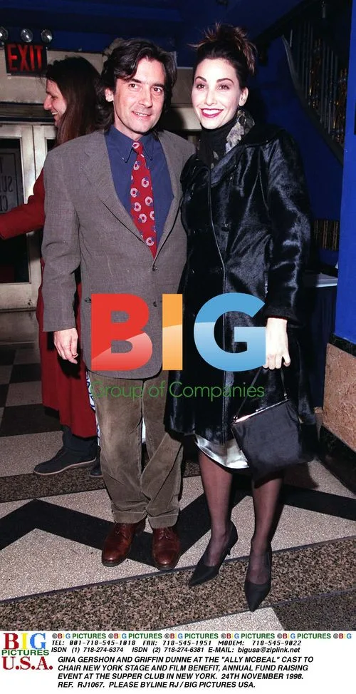 Gina Gershon and Griffin Dunne at "Ally McBeal" Benefit