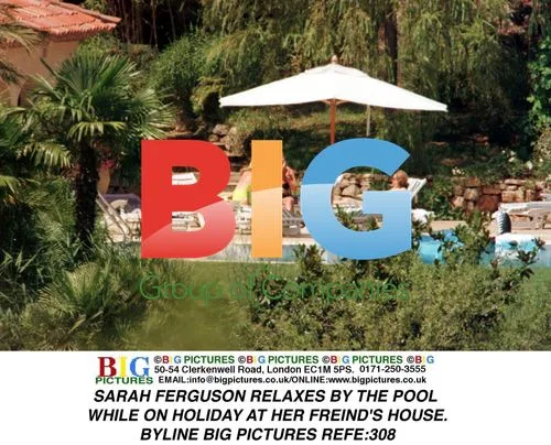 Sarah Ferguson by the Pool on Holiday