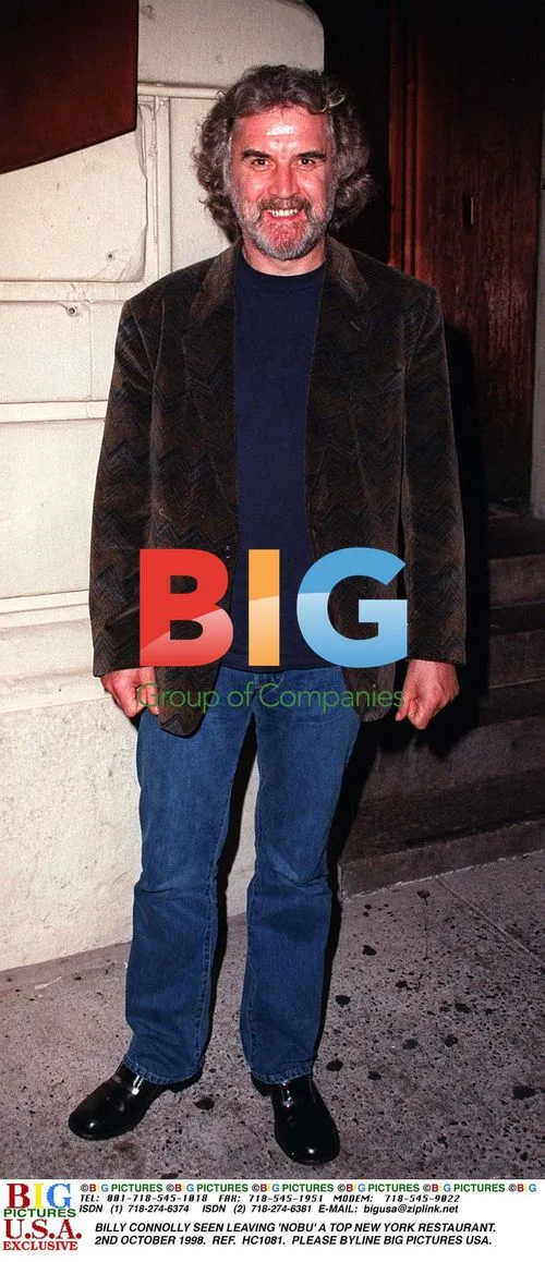 BILLY CONNOLLY LEAVES NOBU RESTAURANT, NYC