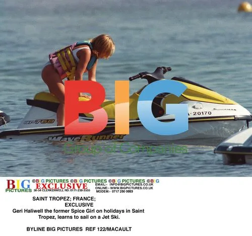 Geri Haliwell Learns to Sail Jet Ski in Saint Tropez