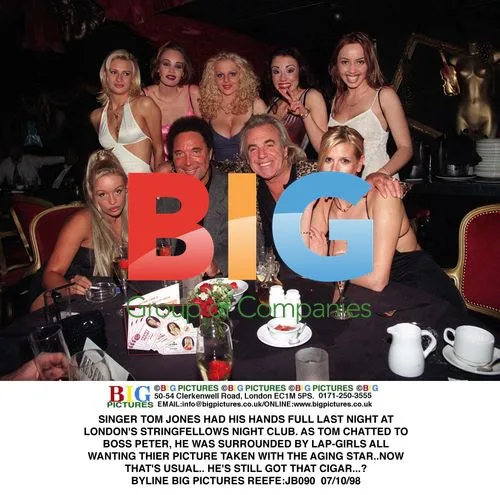 Tom Jones Surrounded by Fans at Stringfellows