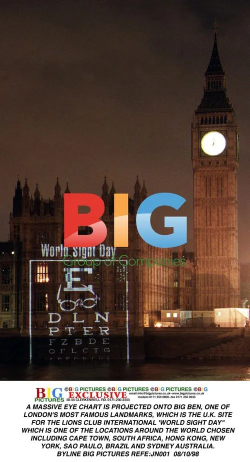 Big Ben as Eye Chart for World Sight Day