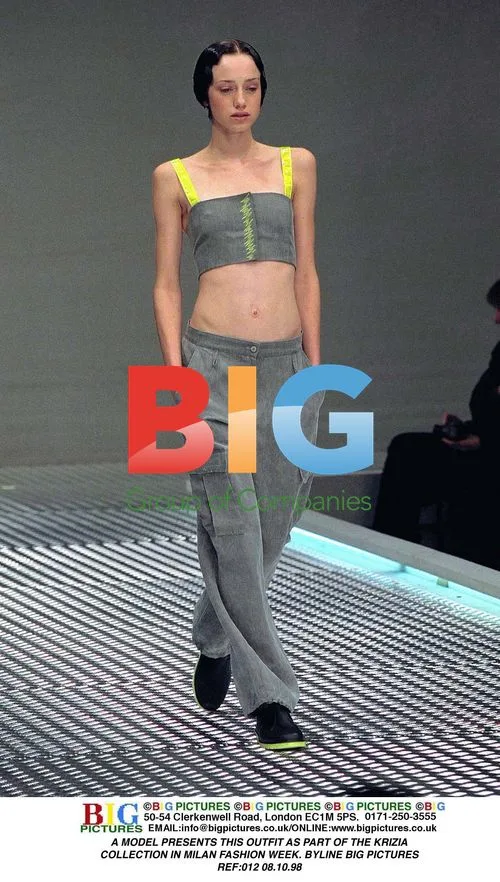 Model Presents Krizia Collection at Milan Fashion Week