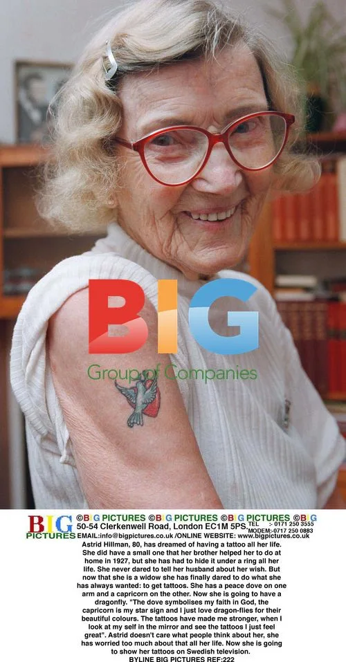 Astrid Hillman's lifelong dream of getting tattoos