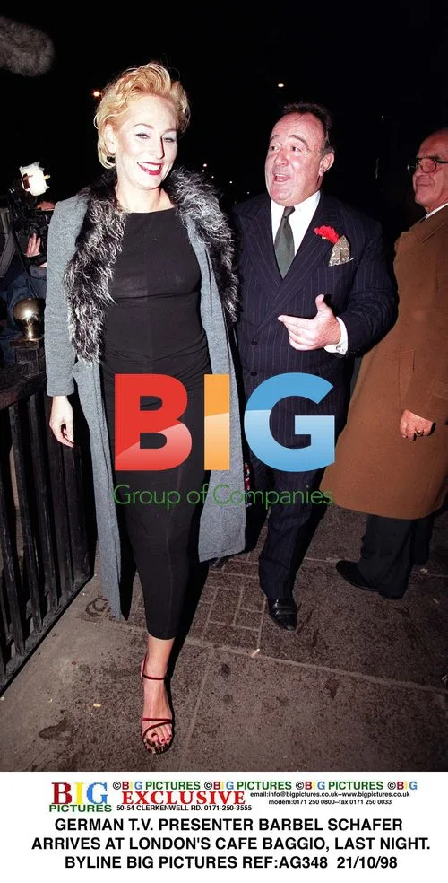 Barbel Schafer arrives at London's Cafe Baggio