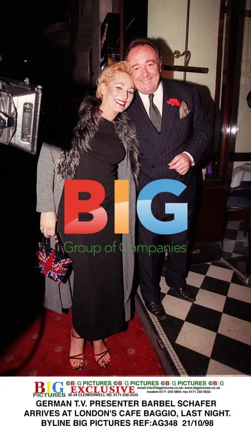 German TV presenter Barbel Schafer at London's Cafe Baggio