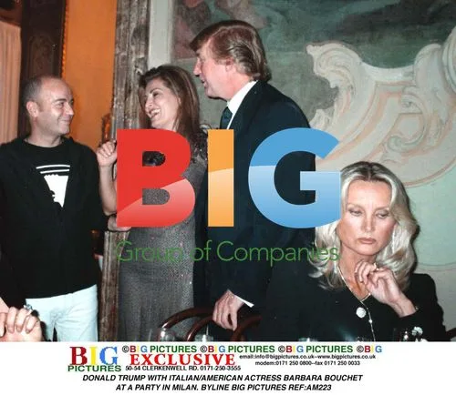 Donald Trump and Barbara Bouchet at Party in Milan