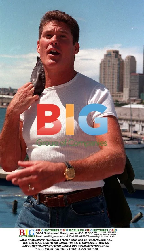 DAVID HASSLEHOFF Filming Baywatch in Sydney