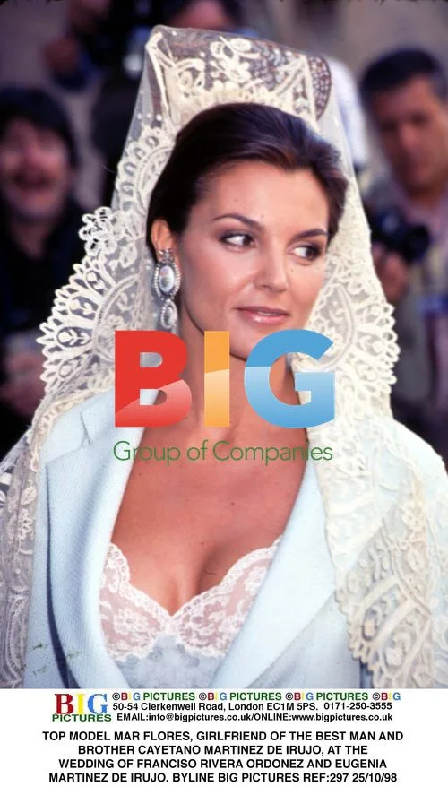 Top model Mar Flores at Spanish wedding