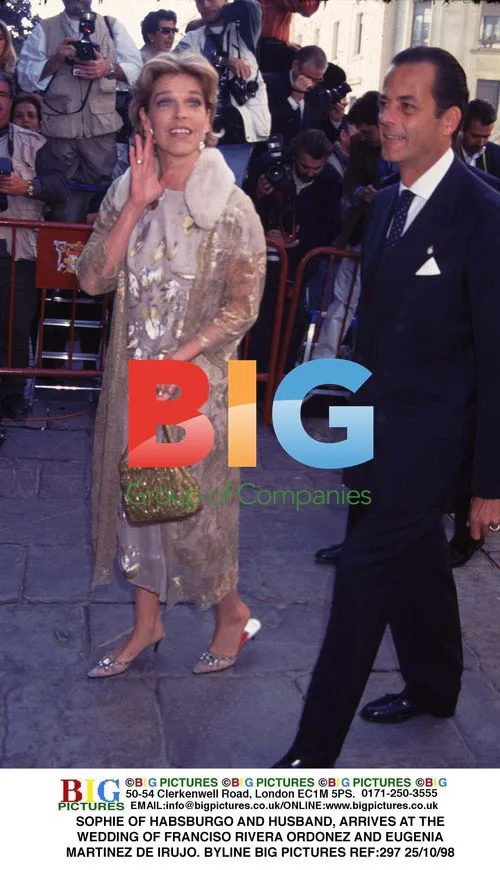 Sophie of Habsburgo and Husband at Rivera-Irujo Wedding
