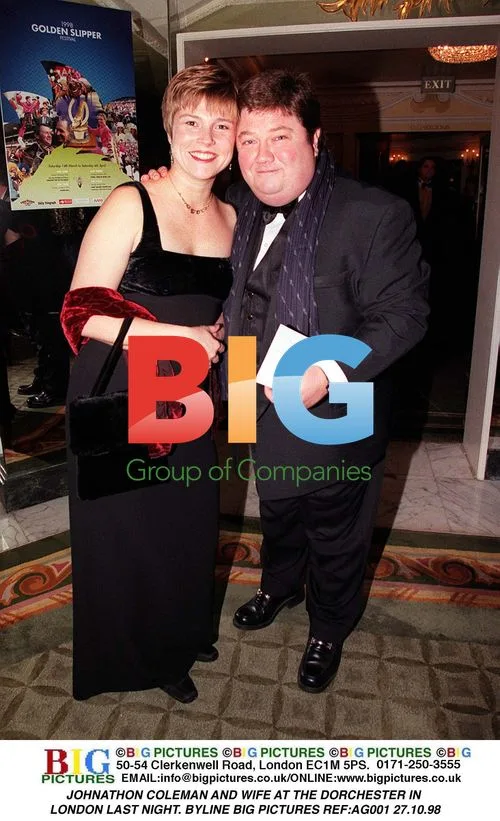 JOHNATHON COLEMAN AND WIFE AT THE DORCHESTER IN LONDON