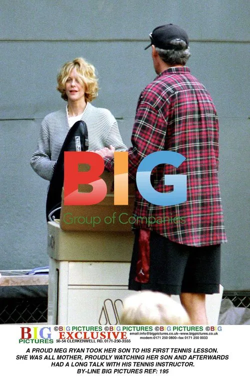 Meg Ryan Watches Son's First Tennis Lesson