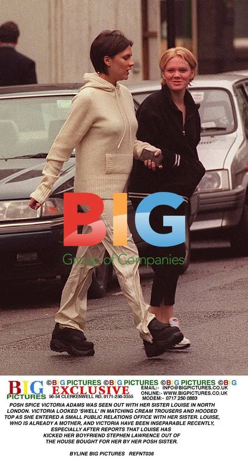 Posh Spice Victoria Adams Spotted with Sister