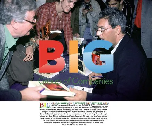 Paul Auster and Mira Sorvino at Film Festival