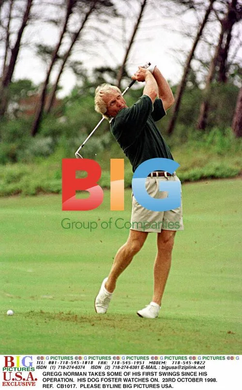 Gregg Norman Golfing with Dog