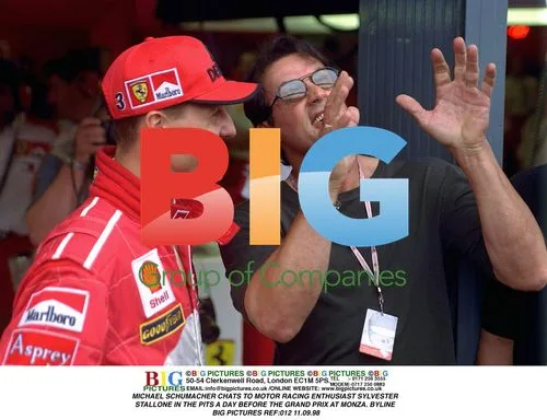 Schumacher Chats with Sylvester Stallone