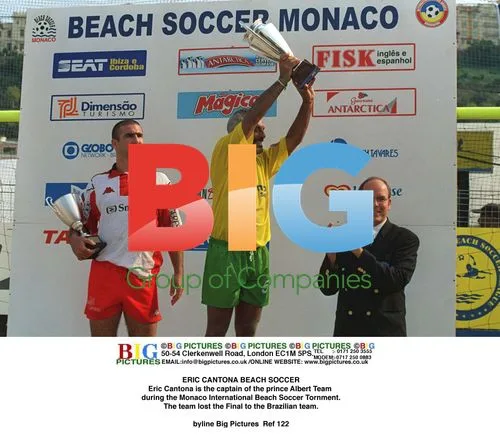 Eric Cantona at Monaco Beach Soccer Tournament