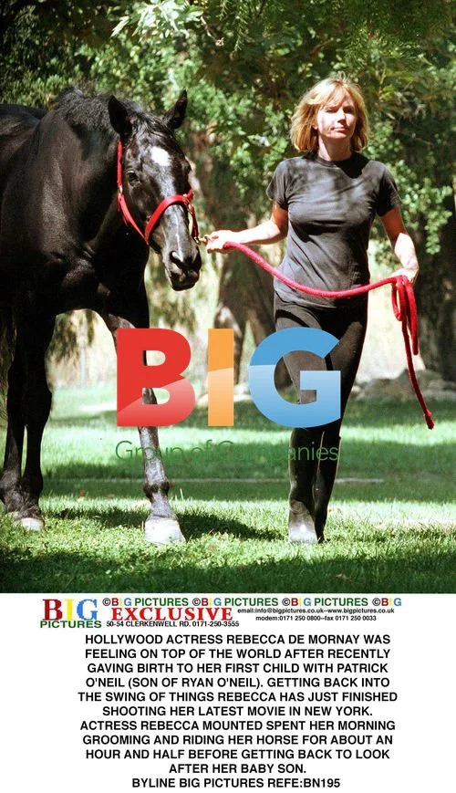 Rebecca de Mornay Rides Horse After Giving Birth