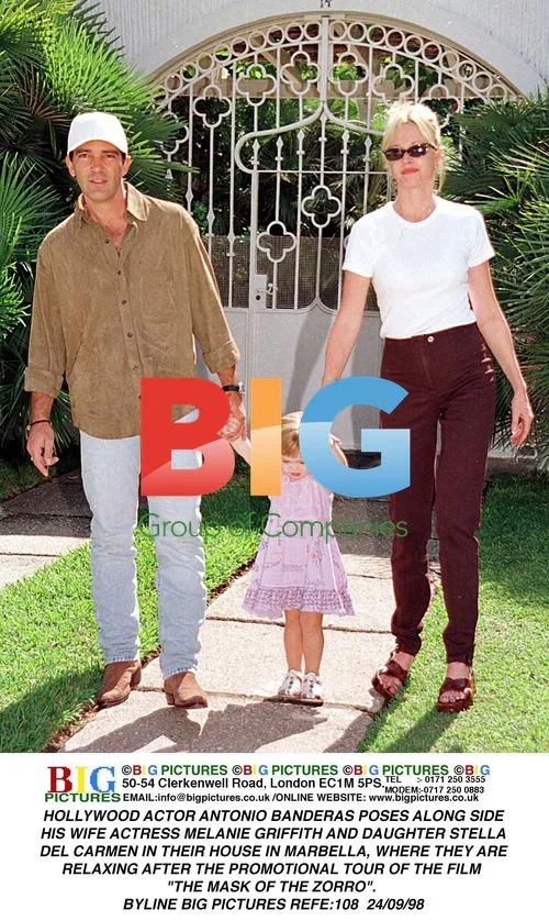 Antonio Banderas with Melanie Griffith and Stella