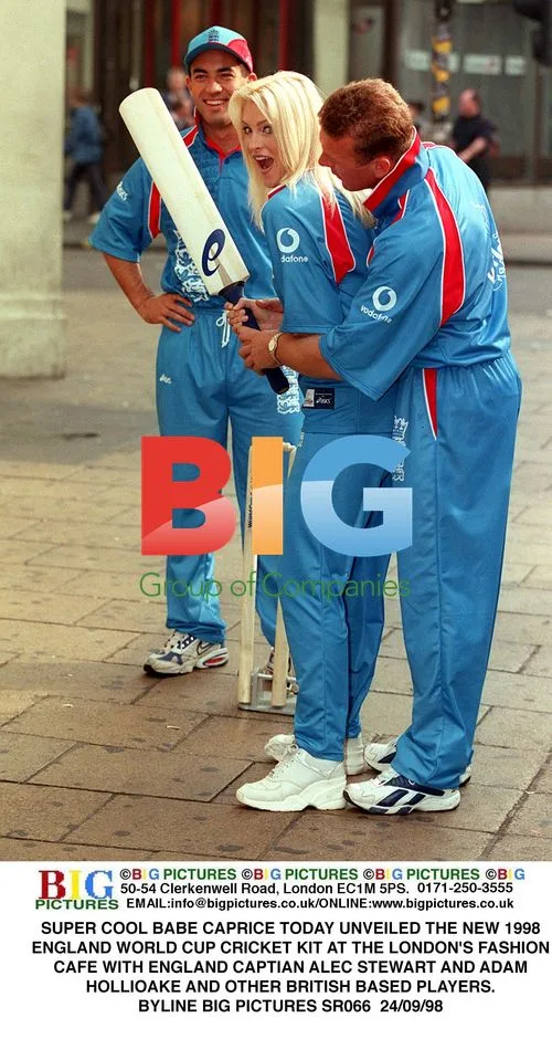 Caprice unveils 1998 England Cricket Kit