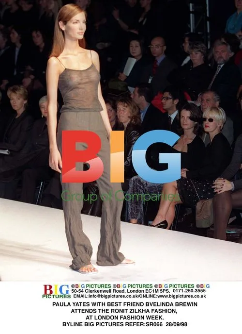 Paula Yates and Belinda Brewin at London Fashion Week