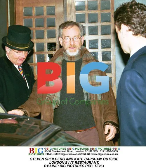 Steven Spielberg and Kate Capshaw outside London's Ivy