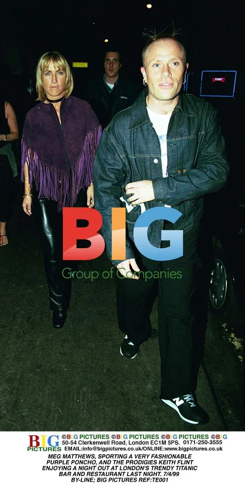 Meg Matthews and Keith Flint at Titanic Bar