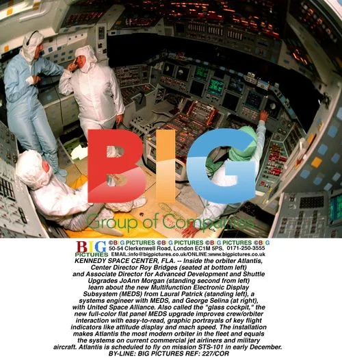 NASA Officials Inspect New Shuttle Display