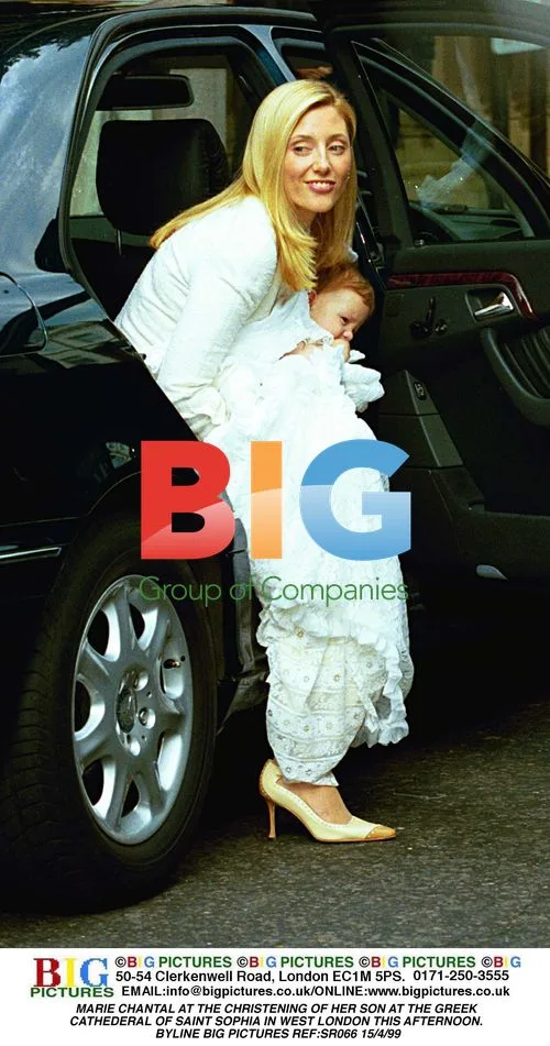 Marie Chantal at Son's Christening in London