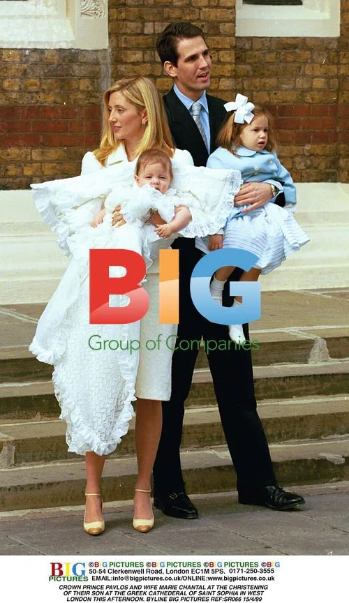 Crown Prince Pavlos & Marie Chantal at Son's Christening