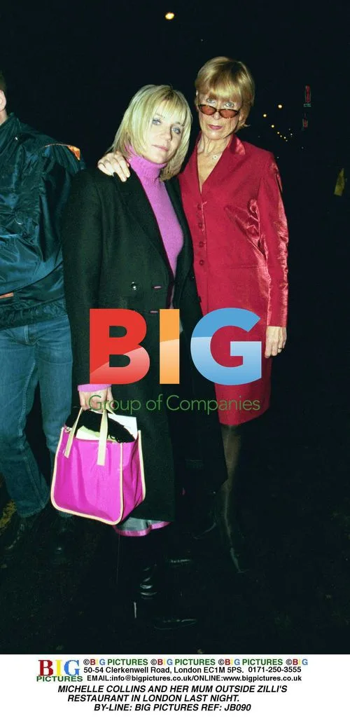Michelle Collins and her mum outside Zilli's restaurant