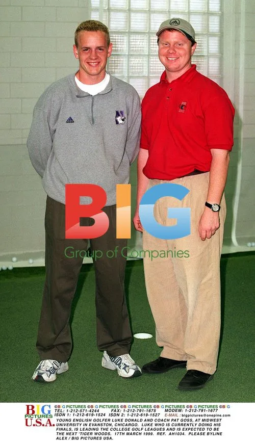 Golfer Luke Donald and Coach Pat Goss at University