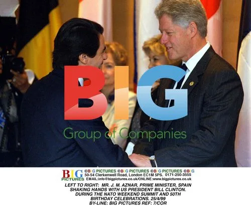 Spanish PM Aznar Meets US President Clinton