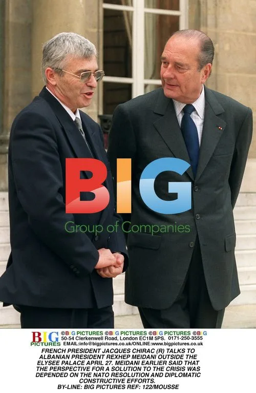 Chirac and Meidani at Elysée Palace
