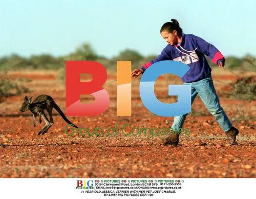 Jessica Verrier and her pet kangaroo Joey Charlie