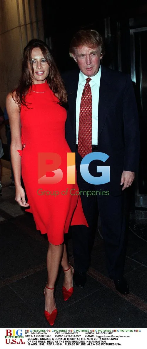 Donald Trump and Melanie Knauss at "The Muse" NY Premiere