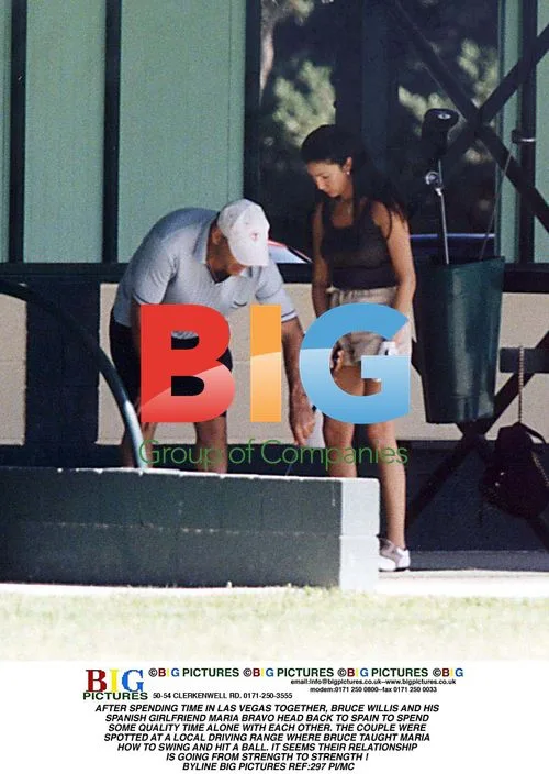 Bruce Willis and Maria Bravo Golf Date in Spain
